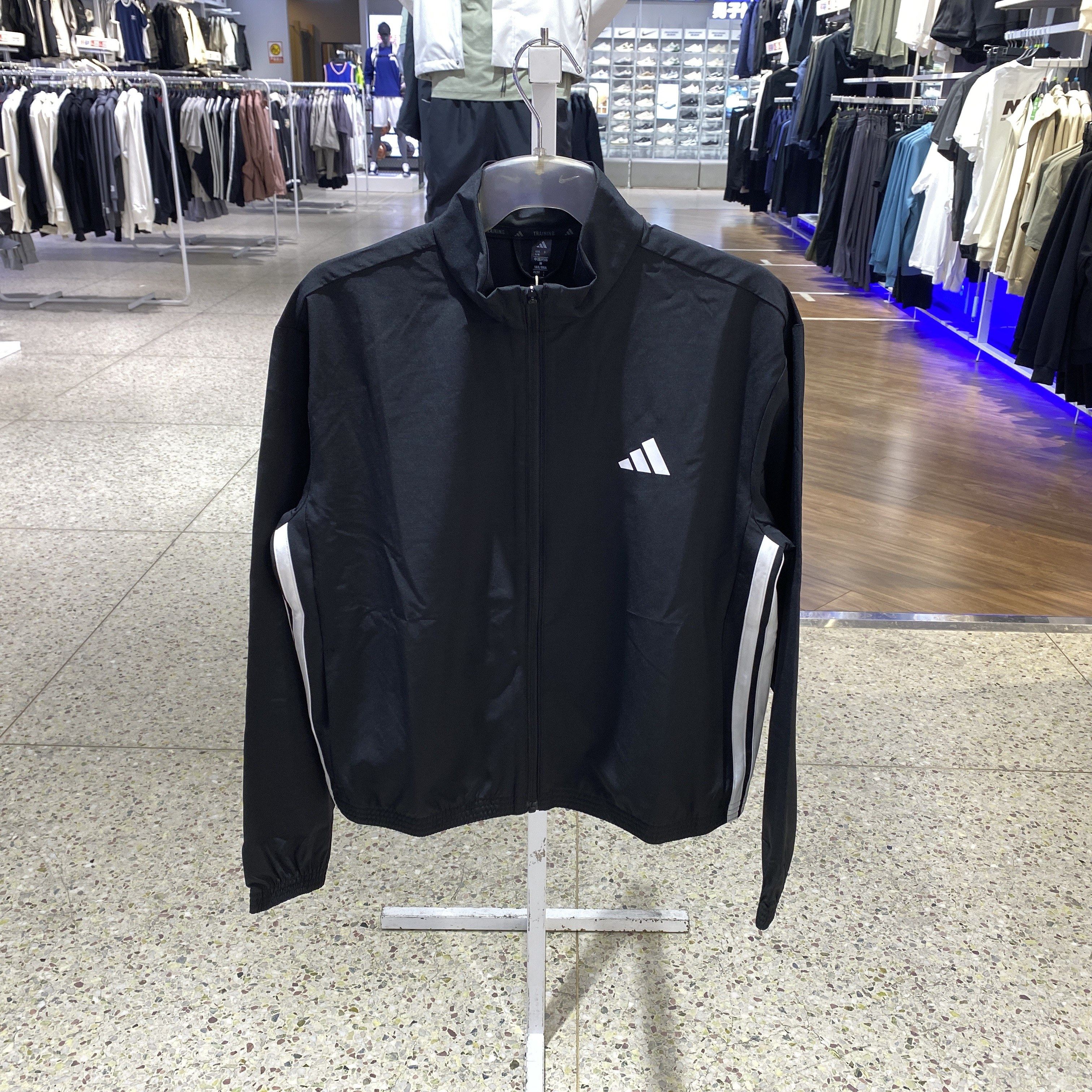 Adidas/阿迪达斯25新款女士经典梭织训练运动跑步外套JD6539