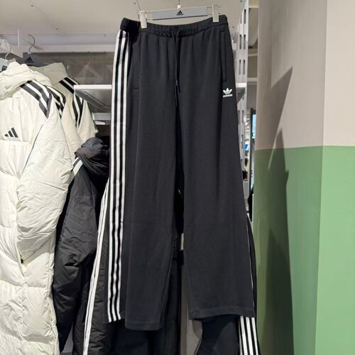 Adidas阿迪达斯三叶草女子复古条纹舒适百搭休闲运动长裤 KS5960
