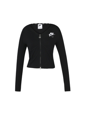 NIKE耐克女子修身短款瑜伽服拉链紧身长袖T恤FD2377-010