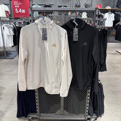 Adidas阿迪达斯男女26夏季新款拒水防晒连帽夹克运动外套IB7032