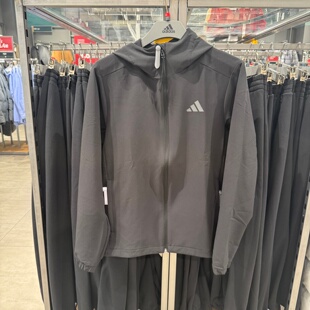 Adidas阿迪达斯男女25秋冬新款冲锋衣梭织防风连帽夹克外套KF5227