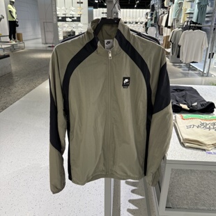 Nike耐克外套男25秋新款印花运动休闲透气宽松立领夹克HV0881-320