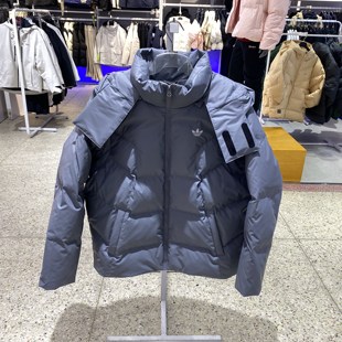 阿迪达斯三叶草男女袖子可拆卸保暖外套羽绒服JW1367JW1365