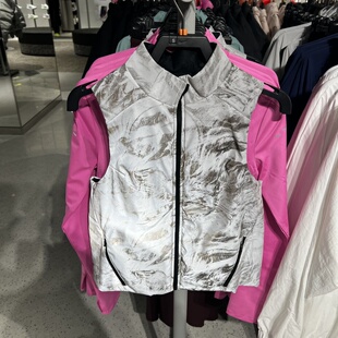 Nike耐克女子棉服马甲冬新款跑步运动背心迷彩立领外套HV2763-078