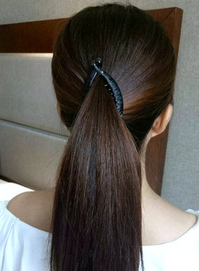 christ布艺树脂底座简约鱼嘴夹中号鲨鱼夹竖夹香蕉夹马尾夹带齿夹