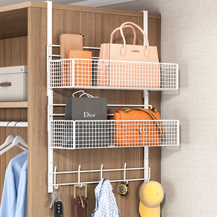 衣柜挂钩帽子包包收纳挂架免打孔柜子上侧面挂衣钩墙上壁挂衣架