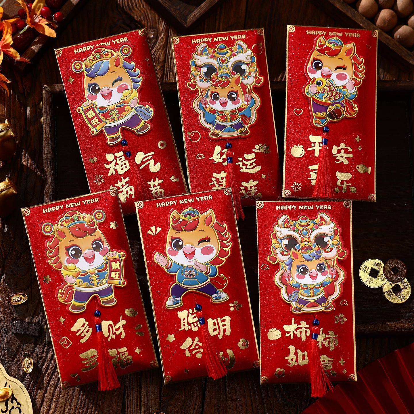 2026新款烫金流苏马年红包袋过年压岁钱包新年创意流苏高档利是封,节庆用品/礼品,红包/利是封,淘宝优惠券,粉丝福利购,淘宝优惠卷