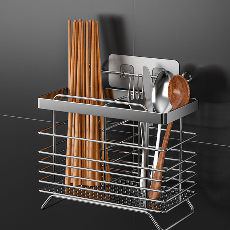 不锈钢筷子筒壁挂式厨房用品家刀