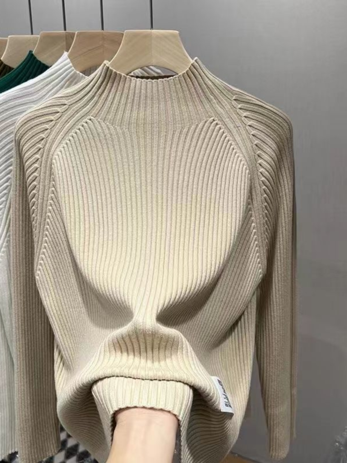 【80-200斤】半高领打底衫毛衣女秋冬新款宽松洋气内搭针织衫上衣