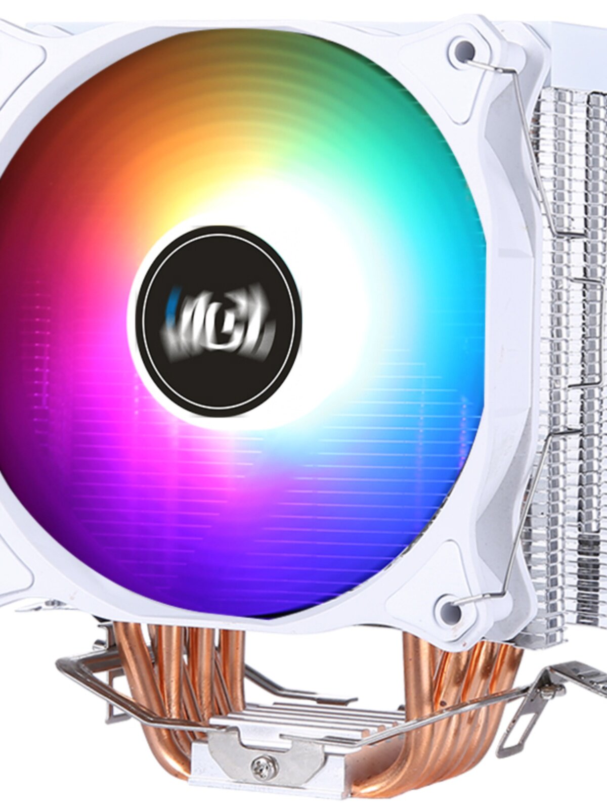 6 COPPER TUBE WHITE 12CMCPU TOWER RADIATOR 115X COMPUTER AMD2011 DESKTOP 1700 SILENT FAN