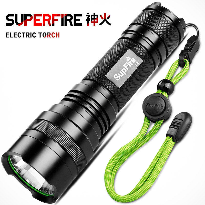 supfire神火L8强光手电筒可充电超亮户外远射定焦官方旗舰店26650