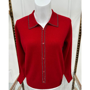 中老年时尚女装妈妈装秋2025新款毛衣洋气小衫针织上衣雪豹羊毛衫