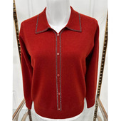 针织上衣雪豹羊毛衫 中老年时尚 秋2025新款 毛衣洋气小衫 女装 妈妈装