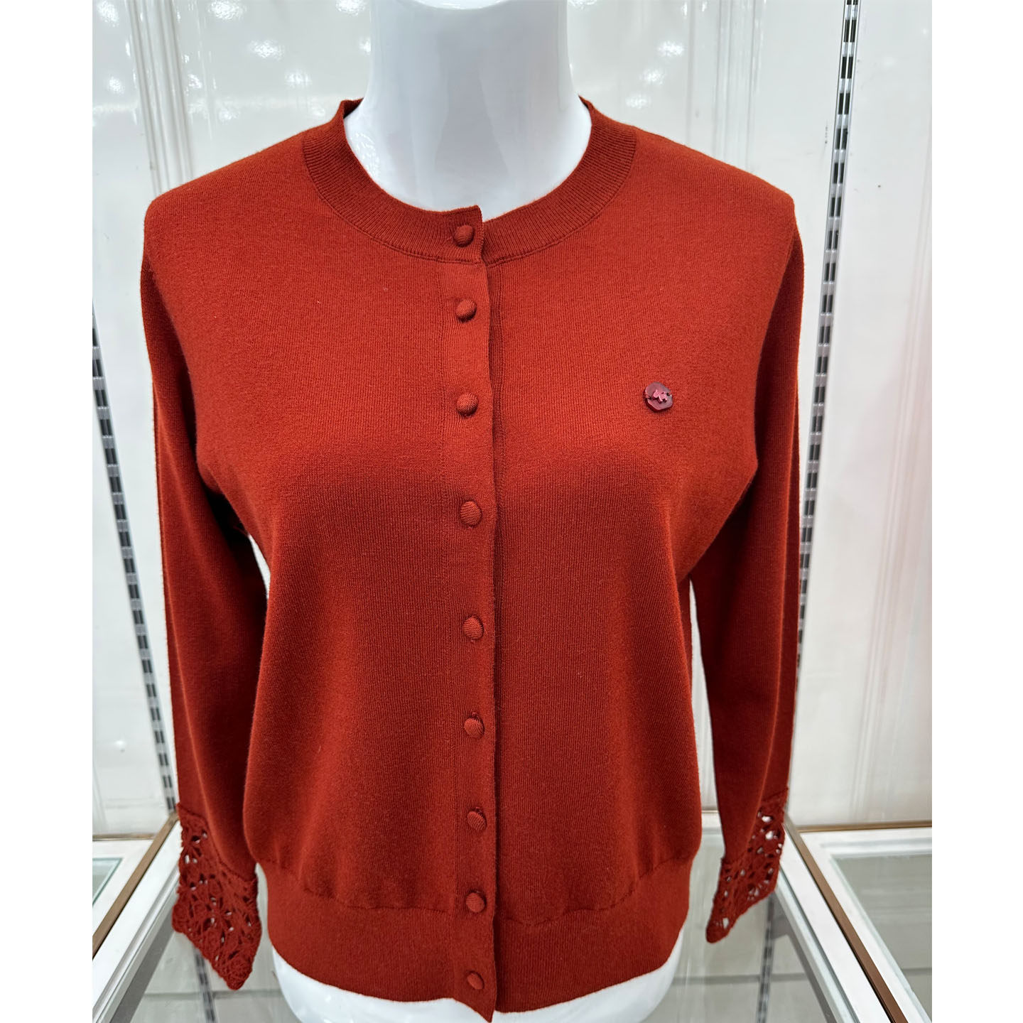 雪豹针织衫开衫外套女薄款外搭春款开衫2026春季新款空调小衫上衣