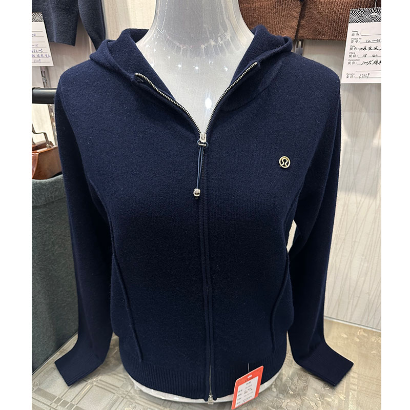 连帽针织开衫外套女羊毛拉链卫衣
