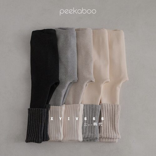 peekaboo韩国儿童宝宝弹力袜套打底裤春秋婴幼儿pp裤