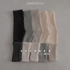 peekaboo韩国儿童秋冬加厚弹力休闲打底裤