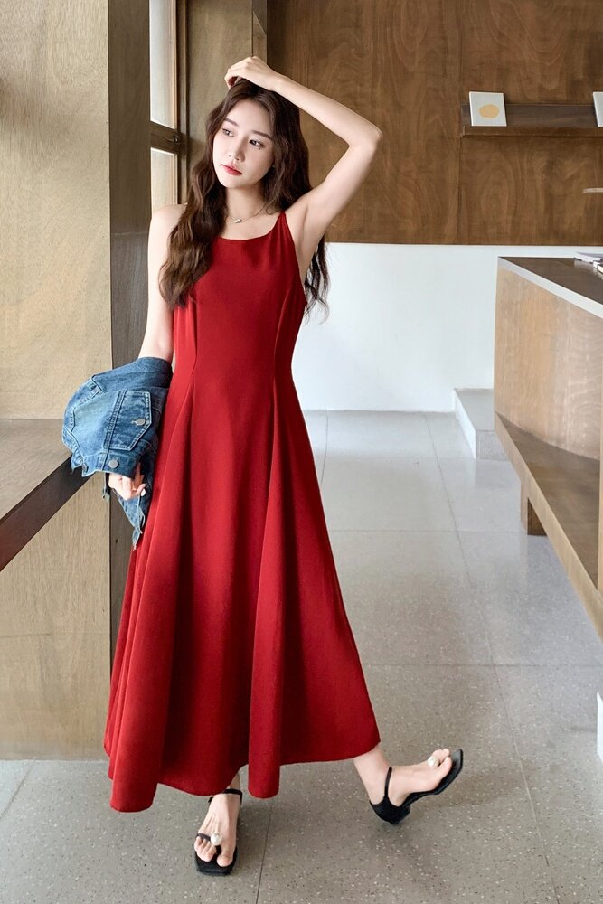 69104新款25法式气质红色连衣裙P155K238,女装连衣裙,浙宝108