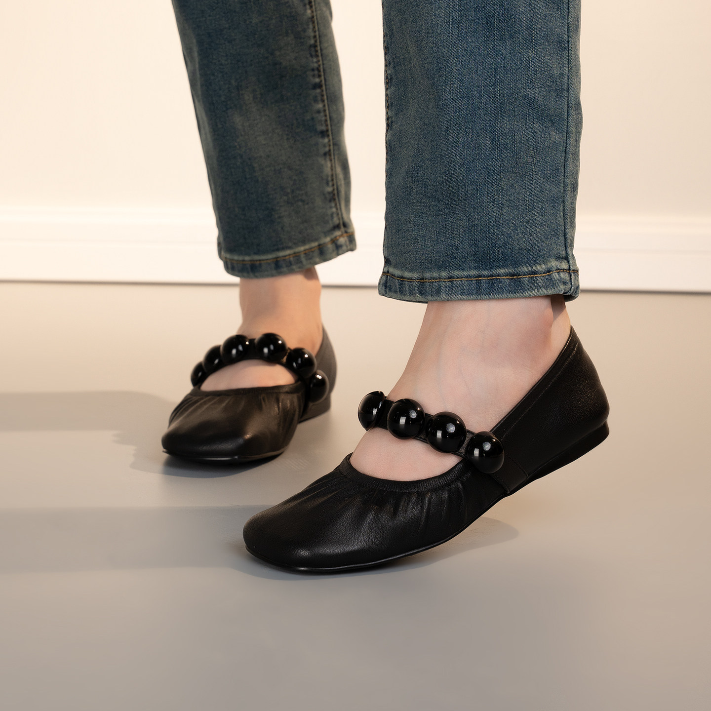 法式复古风蝴蝶结浅口单鞋女圆头粗跟一脚蹬通勤鞋不累脚通勤风,女鞋,浅口单鞋,淘宝优惠券,粉丝福利购,淘宝优惠卷