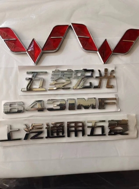 适用五菱宏光后字标前后标志尾门宏光背门6431MF全车标车标徽标