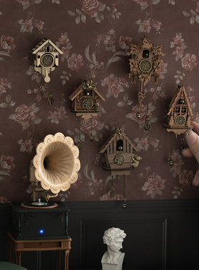 in box｜dollhouse娃屋小布blythe微缩场景bjd布谷鸟小壁钟ob24