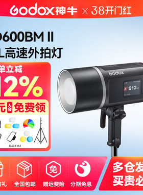 神牛外拍闪光灯AD600BM II二代锂电池大功率TTL自动测光高速同步内置接收600w外拍摄影灯户外人像模特补光灯