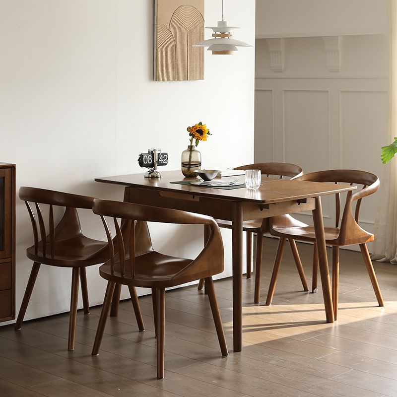 餐桌小户型实木饭桌原木长方形好