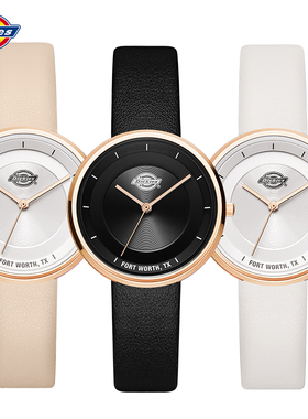Dickies/帝客女腕表石英生活防水优雅时尚简约气质手表运动皮带表