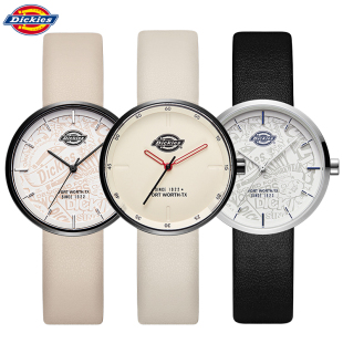 Dickies女士手表时尚 120 简约小众复古手表皮带腕表石英表女CL
