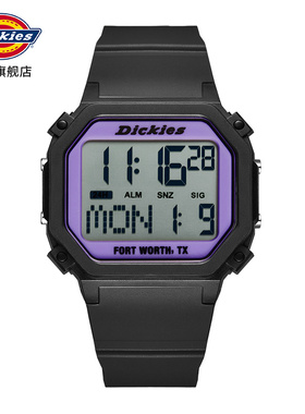 Dickies男士女学生潮流复古小霸王方块电子手表男女款腕表CL-482