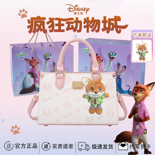 迪士尼疯狂动物城印花小方包女百搭时尚 斜跨包甜美卡通小众手提包