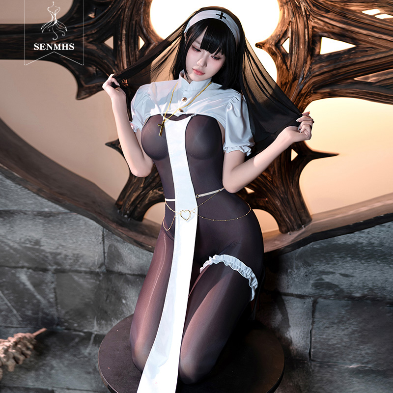 SENMHS性感女仆cos修女角色扮演