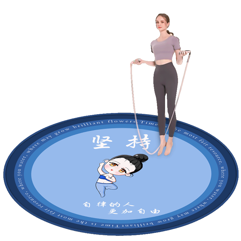 亚亨水晶绒防滑跳绳垫减震