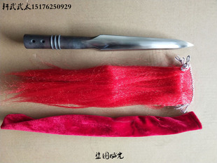 不锈钢枪头霸王枪武术长枪赵云枪樱表演枪头红缨枪锻造四棱枪矛头