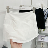 柜上680 瑜伽减龄中腰小A短裙百褶运动健身防走光显瘦网球裙 同款