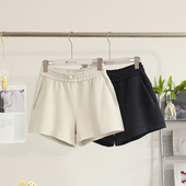 A字腰休闲百搭 夏季 专柜同款 铜氨丝女士跑步健身高腰运动四分短裤