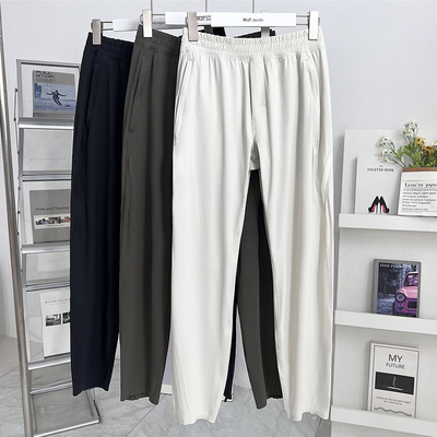 商务型男Iu同款速干透气运动健身锥形长裤休闲百搭显瘦拉链运动裤