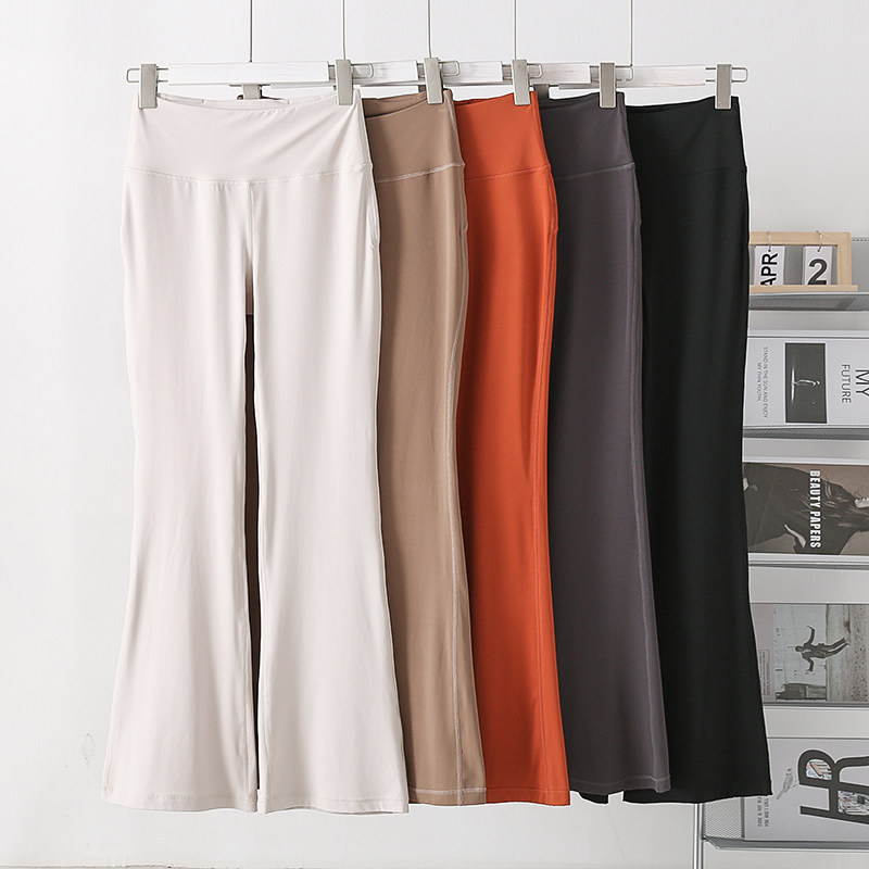 轻熟lu丝同款喇叭瑜伽裤女高腰提臀女士休闲裤夏季薄款微喇阔腿裤 - 宋小雪Leggings出品