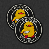 CHOOSE VIOLENCE我选择暴力刺绣臂章魔术贴士气章背包贴补丁
