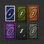 UNO桌游徽章PVC软胶补丁臂章魔术贴士气章背包贴识别章6种颜色