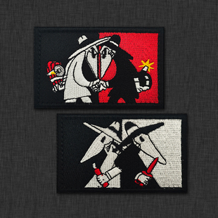 卑鄙先生刺绣卡通臂章魔术贴士气章背包贴补丁徽章精美绣花章