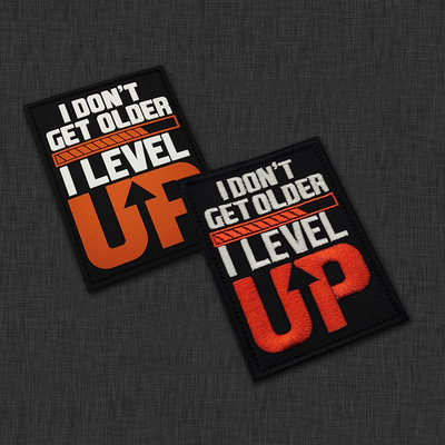 英文刺绣+PVC橡胶臂章魔术贴