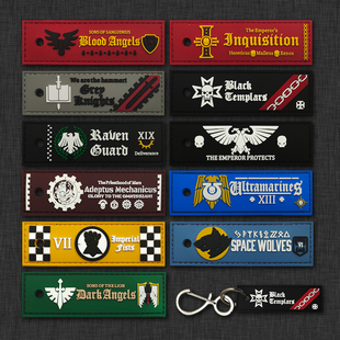 战锤40K软胶PVC臂章魔术贴勾面士气章钥匙扣钥匙挂件背包贴徽章