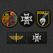 战锤40K星际战士游戏COS刺绣臂章魔术贴战术士气章徽章补丁背包贴