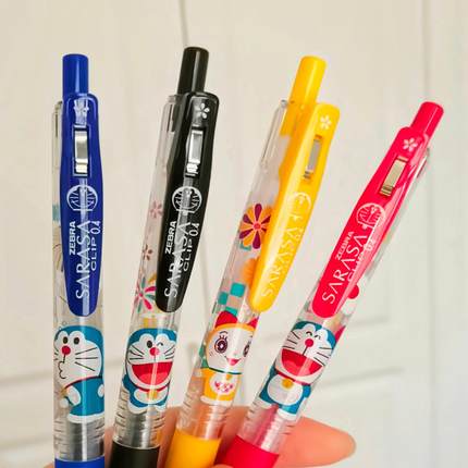 日本斑马jj15限定版按动中性笔套装哆啦A梦皮卡丘小黄人0.4/0.5mm