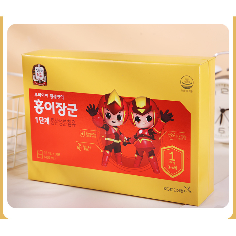 正官庄韩国6年根高丽参红儿将军1段3-4岁儿童15ml*30包