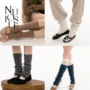 NUOISLE*轻快时刻 秋冬季时髦保暖搭配4色羊毛踩脚腿套瑜伽堆堆袜