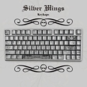 金属质感键帽个性 银色pbt材质键帽小全套不透光机械键盘客制化用