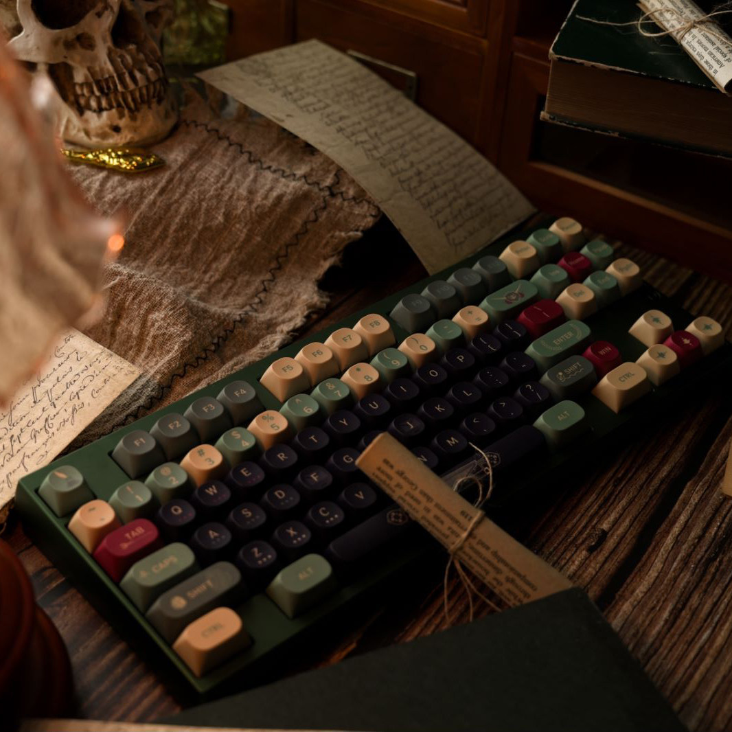 酷宝家主题键帽pbt热升华原厂高度小全套机械键盘用被MA遗忘的信