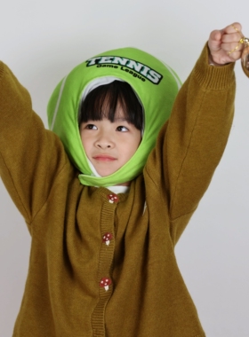 可爱网球造型头套帽子幼儿园学生小学运动会进场表演头饰拍照道具